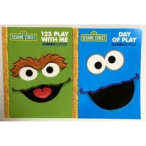 Sesame Street OSCAR THE GROUCH & COOKIE‎ MONSTER Jumbo Coloring & Activity Books